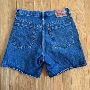 Levi's Blue High-Waist Denim Jean Shorts